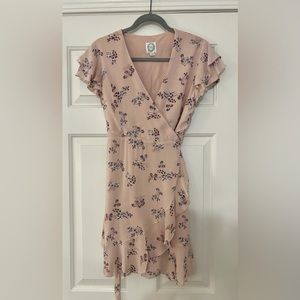 Francesca’s floral wrap dress